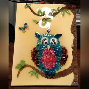Glass Owl Painting